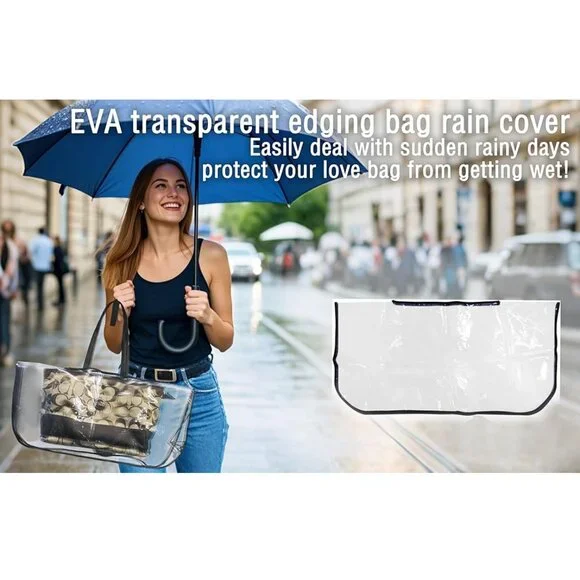 Buy Now Transparent PVC Rain Cover for Handbags - Square or Rectangle - Picture 7 of 10
